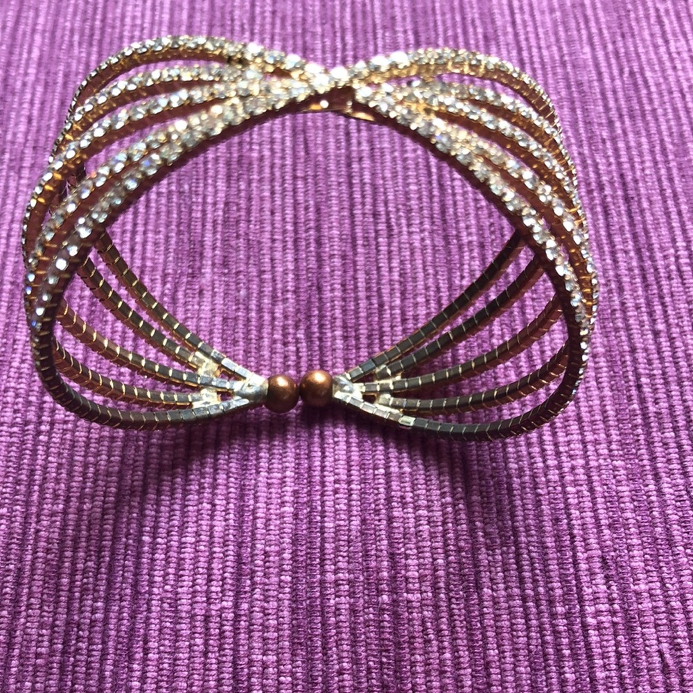 Rhinestone Bracelet OS fits Most NWOT - Picture 2 of 6